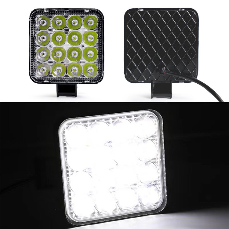 RCJ LED Work Light 48W Flood Beam Offroad Fog LED Driving Lights for Truck SUV Offroad Car Accessories LED Working Light