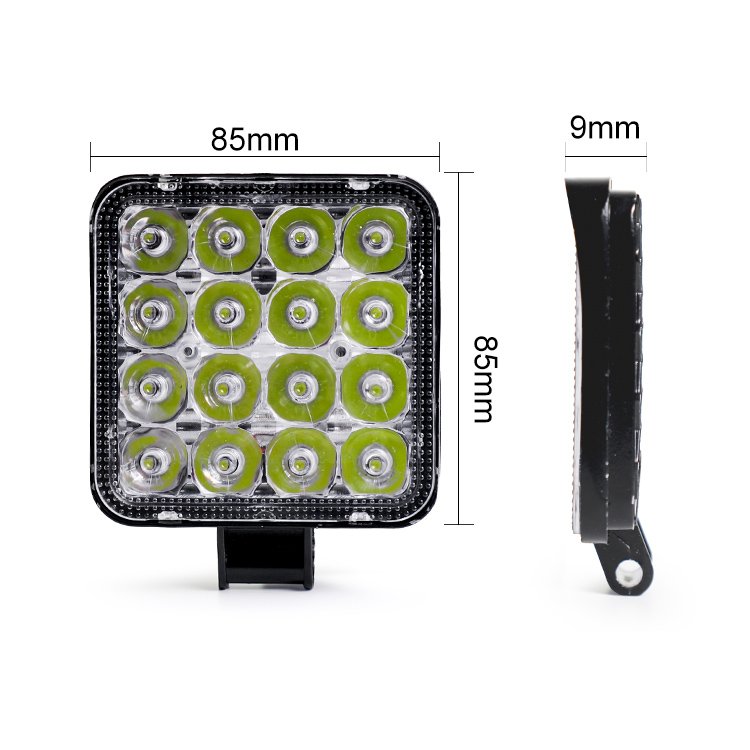 RCJ LED Work Light 48W Flood Beam Offroad Fog LED Driving Lights for Truck SUV Offroad Car Accessories LED Working Light