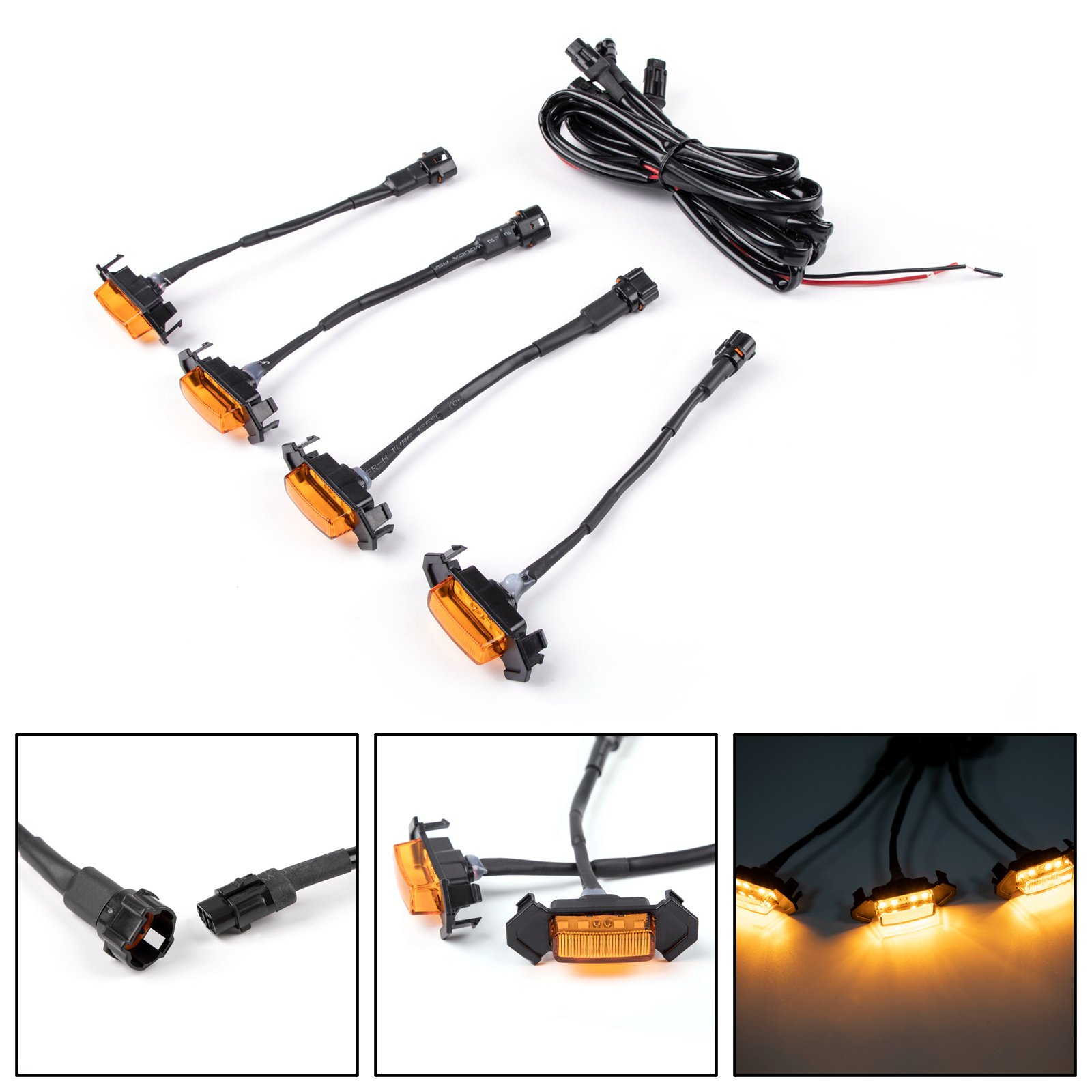 2021 new arrive amber car grille led light auto lighting accessories install in grille light
