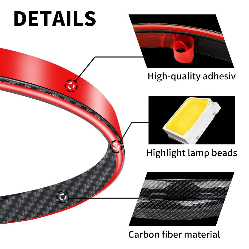 kaidengzhe 120M multi-function rear wing light bar turn signal brake light suitable for cars