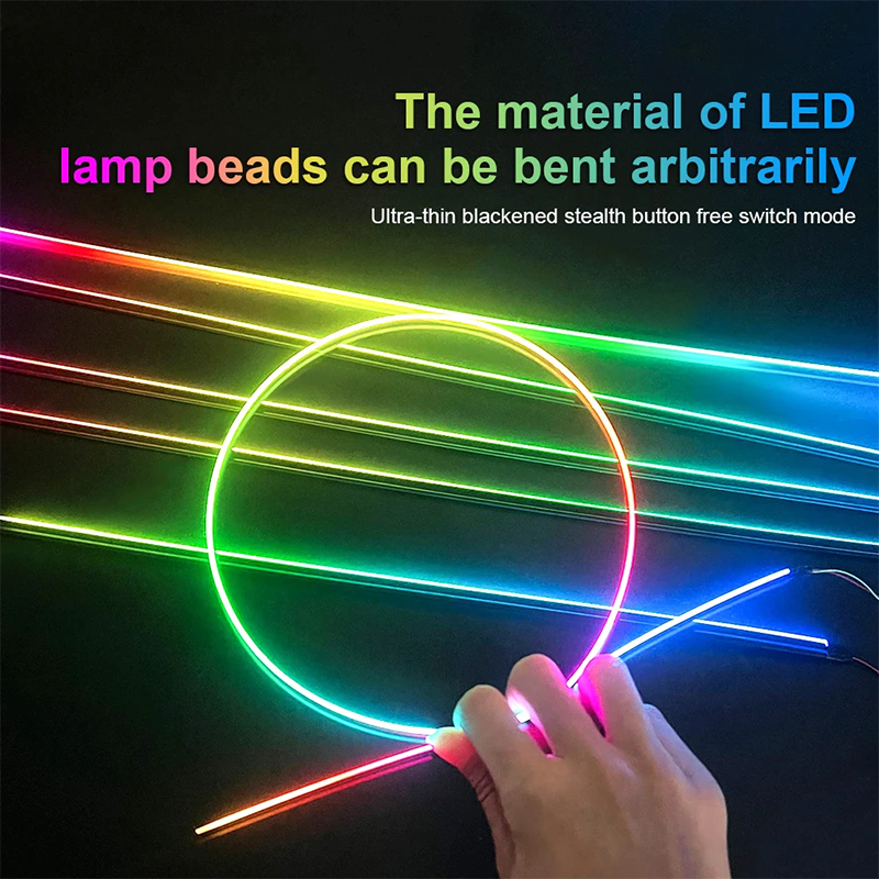 18 In 1 Colourful Rgb RGB Remote Interior LED Strip Atmosphere Car Lights With APP Music Wireless Remote Control
