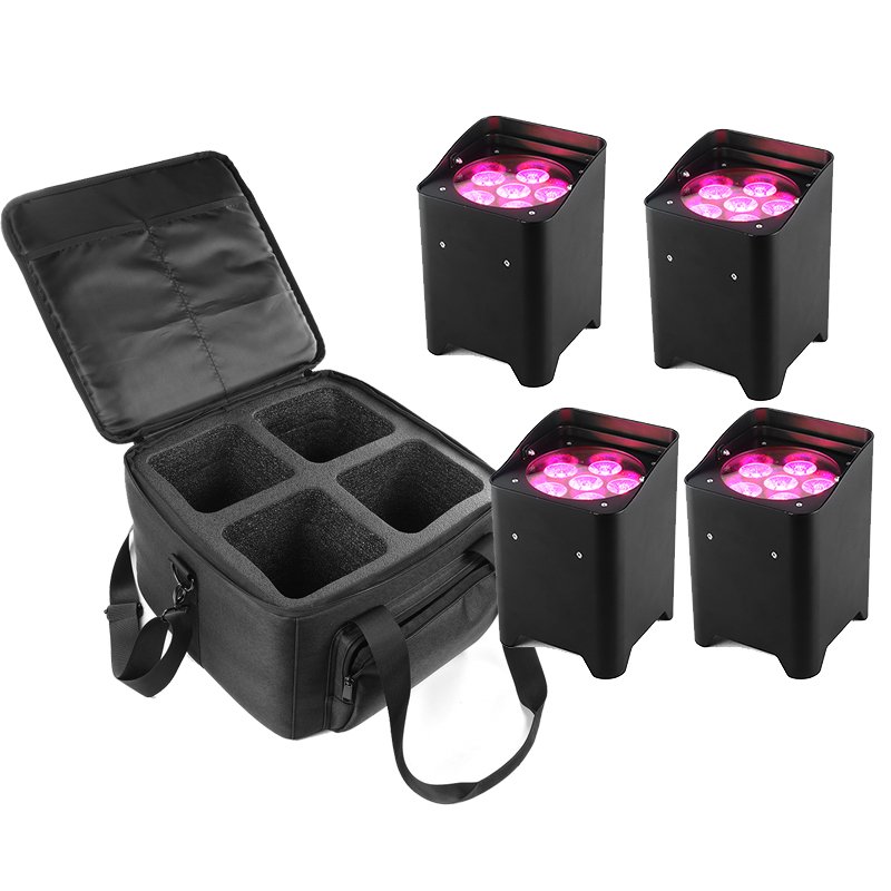 Outdoor IP65 Wireless Par LED Battery Light Wifi RGBWA 5in1 ACCU Battery 6x12w Uplight for DJ Wedding