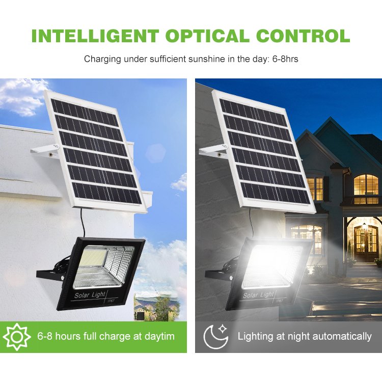 100W200W300W500W800W High Brightness Outdoor Waterproof Automatic Charging Solar LED Floodlight
