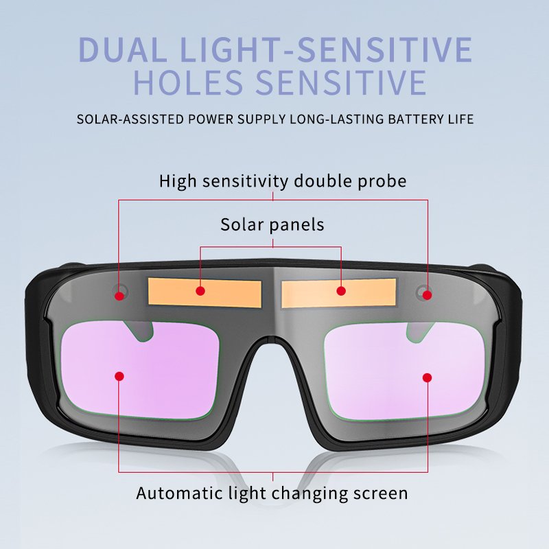 TRQ Useful Workshop Top Class Auto Darkening Welding Goggles Glass