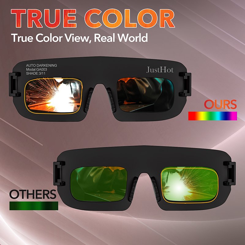 TRQ Useful Workshop Top Class Auto Darkening Welding Goggles Glass