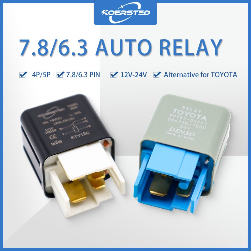 Automotive 40A Plug-In Starter Relay 4pin 5pin 12V 24V Car Relay for Toyota Camry New Condition