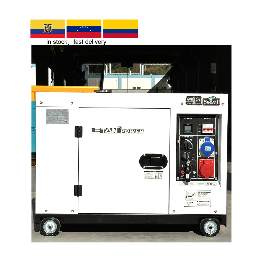 LETON 5KVA 8KVA 10KVA 12KVA 15KVA 20KVA Super Silent Diesel Genset Low Noise 1phase 3phase Portable Diesel Generators 20kw 10kw