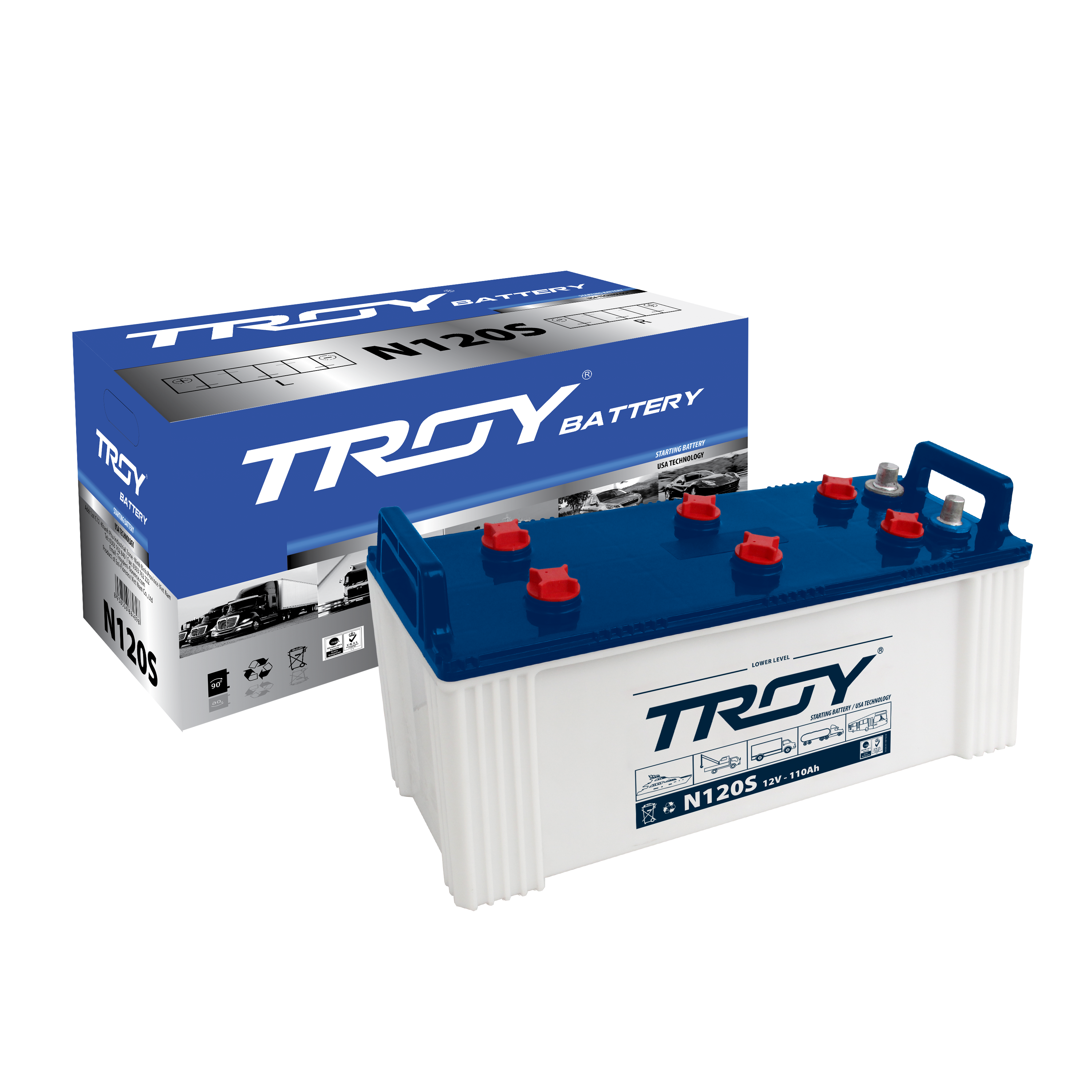 Vietnamese Wholesale Factory Price High Performance N120S 110AH Battery Acid Lead Type for New and Used Cars and Trucks
