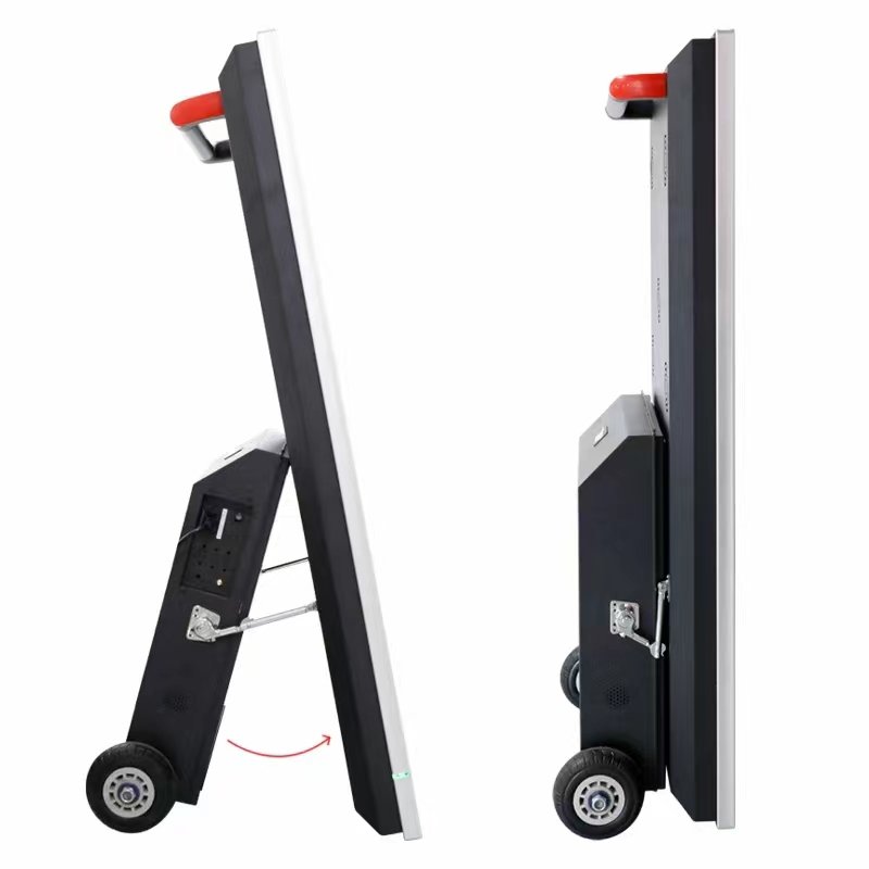 43" Battery Powered Outdoor Lcd Display Digital Poster Digital Signage Poster Outdoor Kiosk Portable Changeable Digital Poster