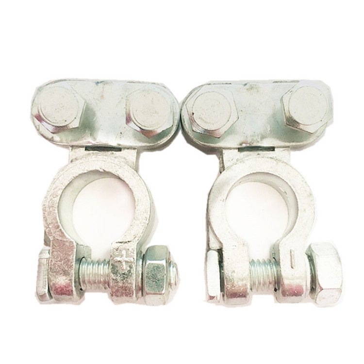 Ampper Brass Battery Terminal Connectors Top Post Battery Terminals Clamp Set for Marine Car Boat RV Vehicles