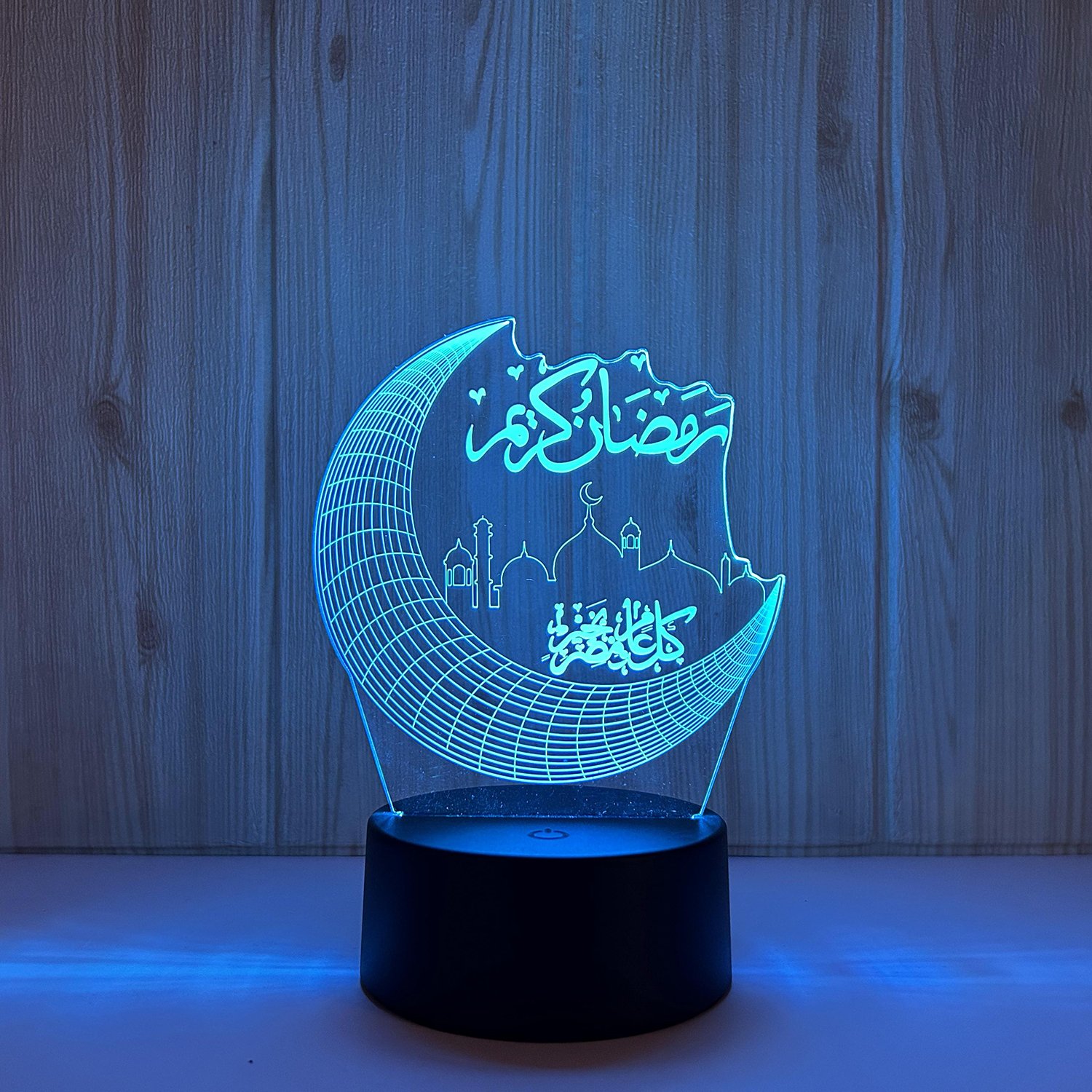 Ramadan Lamp Islamic Muslim Romantic Souvenir 3D Kid LED Night Light 7 Colors Change Remote USB Mubarak Home Decoration