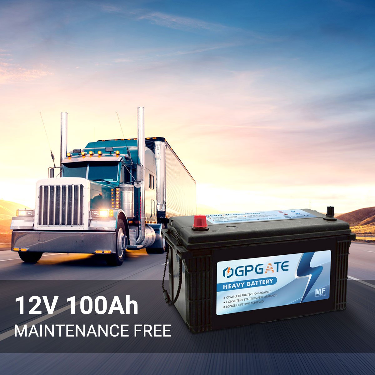 High Performance Low Price 12V 100AH Car Battery N100 Heavy Truck Battery MF Lead Acid Starter Battery