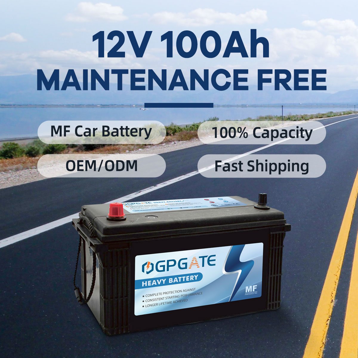 High Performance Low Price 12V 100AH Car Battery N100 Heavy Truck Battery MF Lead Acid Starter Battery