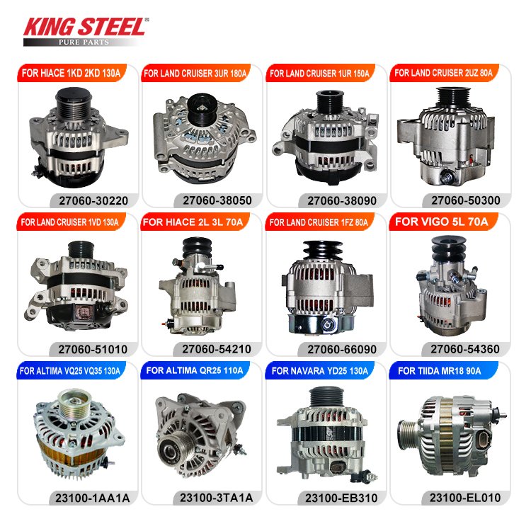 KINGSTEEL Best Prices Auto Electrical Car Alternator for Toyota Nissan Suzuki Mitsubishi Honda Hyundai Mazda Ford Isuzu