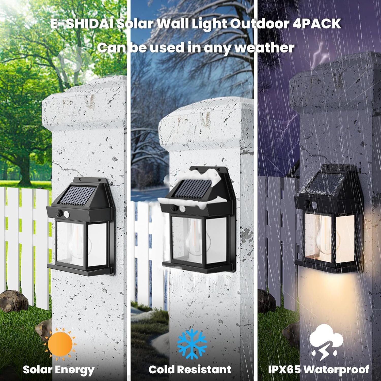 Wholesale IP65 Outdoor Waterproof Motion Sensor 3 Lighting Modes Dusk to Dawn Solar Wall Lights for Garden Wall Fence Patio