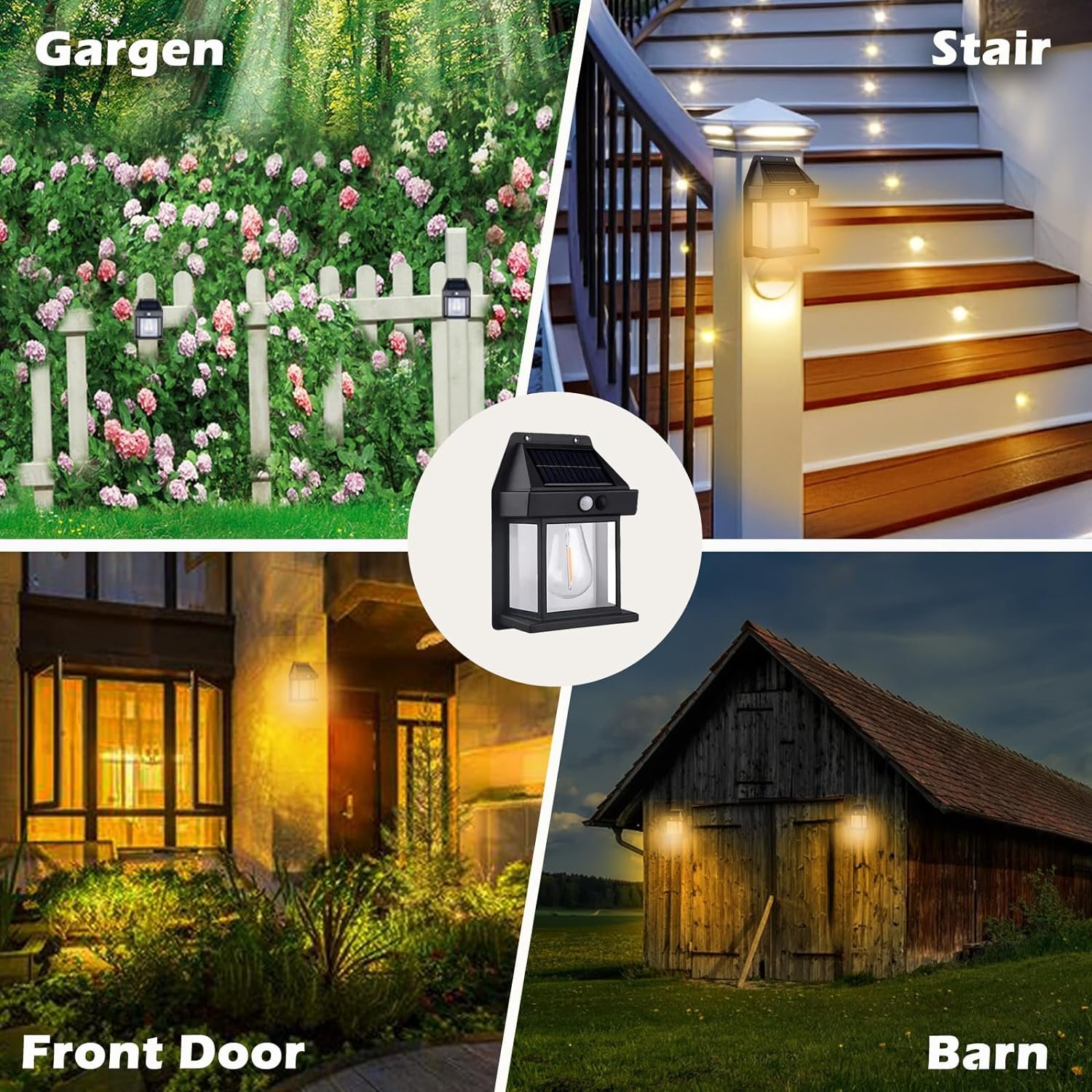 Wholesale IP65 Outdoor Waterproof Motion Sensor 3 Lighting Modes Dusk to Dawn Solar Wall Lights for Garden Wall Fence Patio