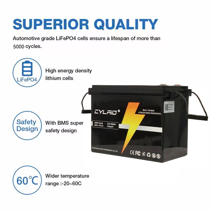 12V Lifepo Lithium Battery 100Ah Phosphate 12V Prismatic Lifepo4 Battery Pack for Golf Cart EV
