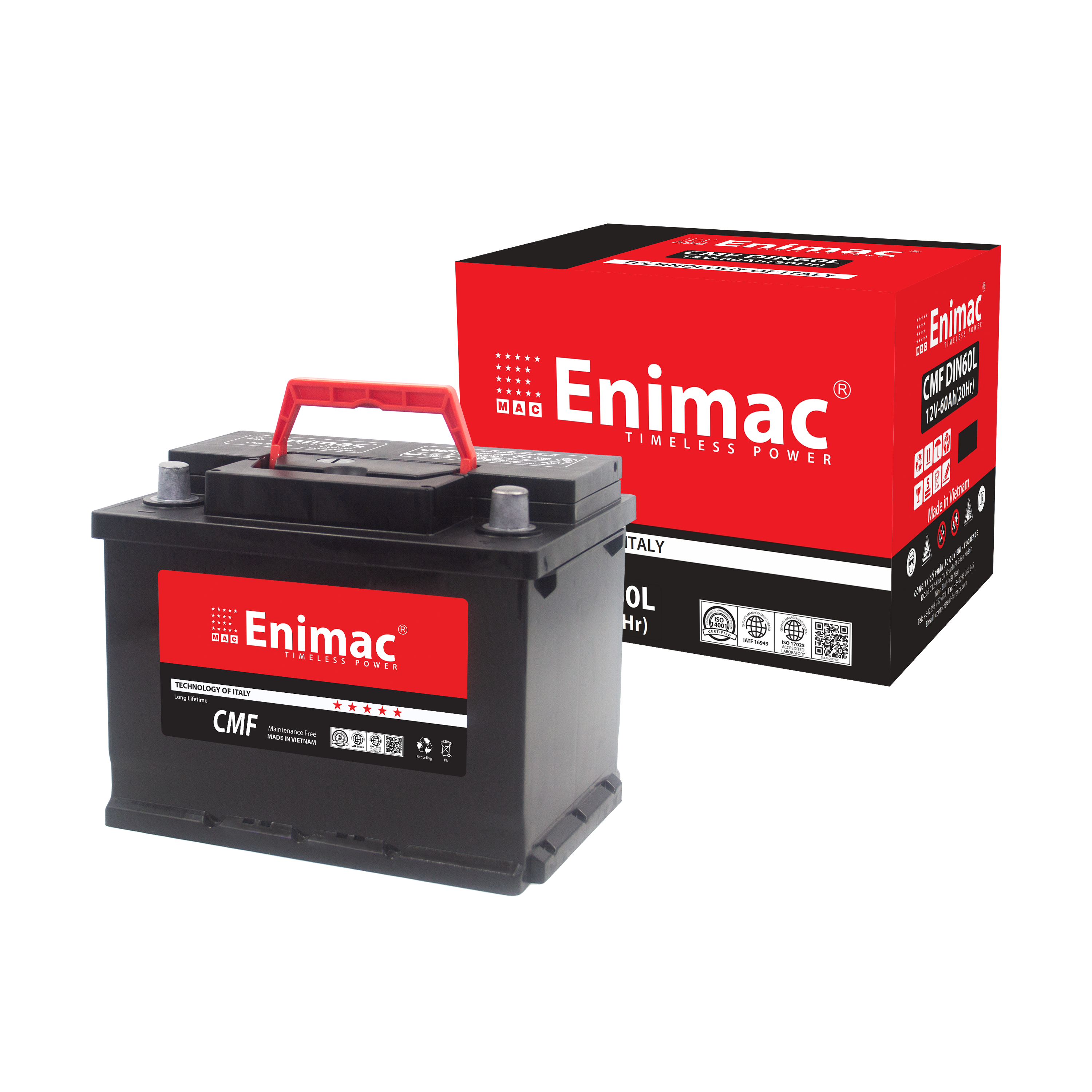 Top-Quality Lead Acid Batteries for Car DIN60L 12V 60AH Starting Battery Wholesale from Vietnam