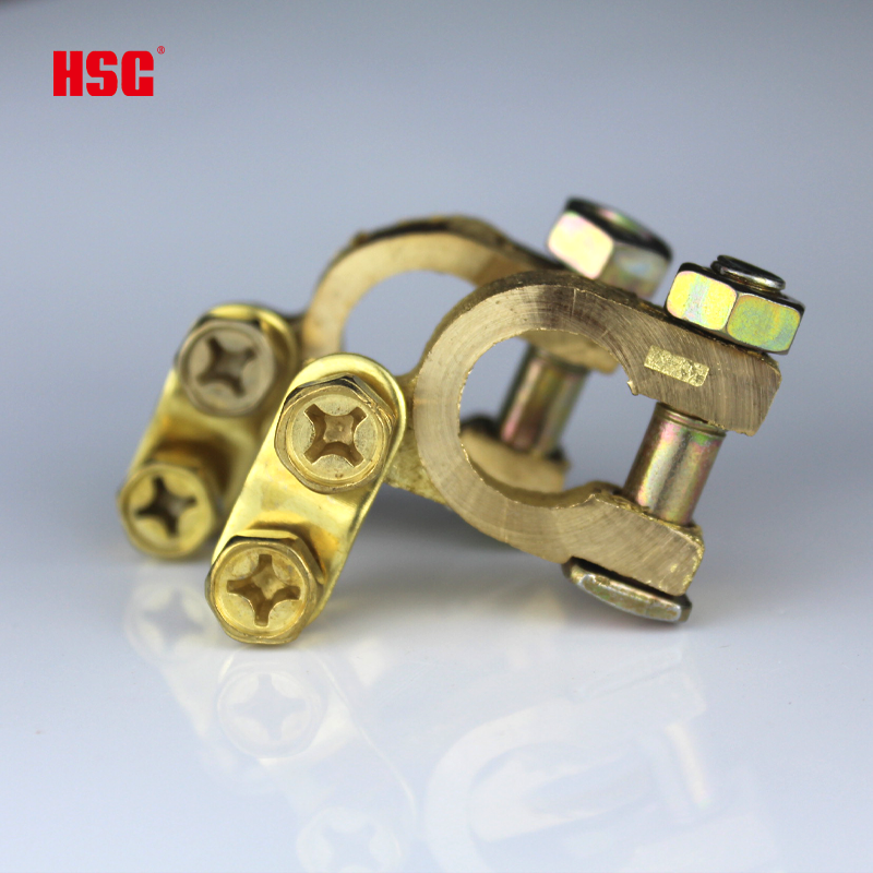 High Quality 12V-24V Car Battery Terminals Manufacturer 2pcs Positive and Negative Heavy Duty Mg-Al Alloy /Copper Clamp