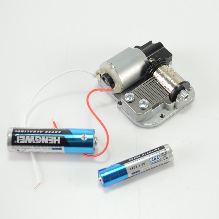 18 Note Battery Operated Electric Auto Music Box Movement Motor