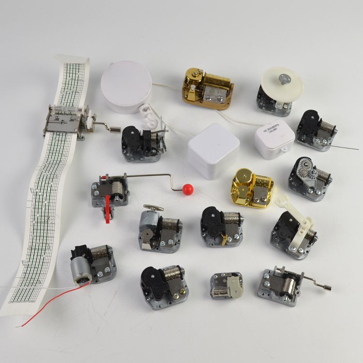 18 Note Battery Operated Electric Auto Music Box Movement Motor