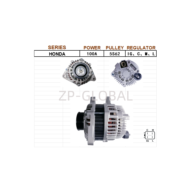 trade starter generator alternator parts A5TJ0091ZD for Honda Fit Chengfan 1.5