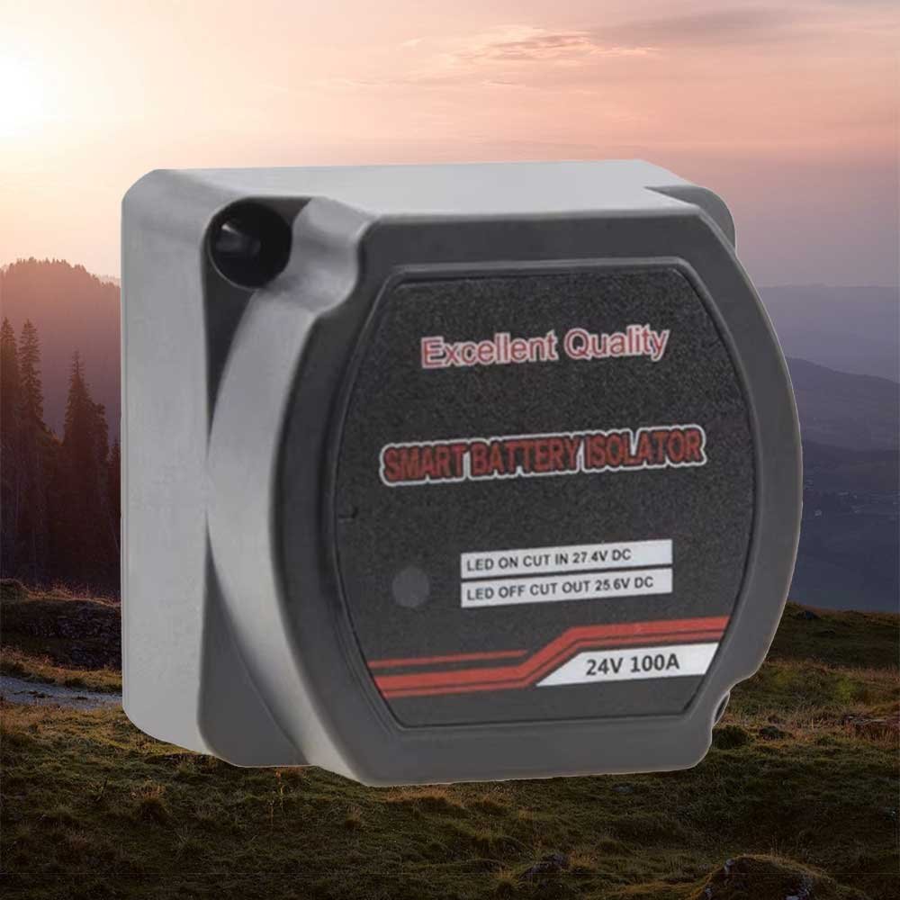 OSWELL Charger Battery Relay Isolator Auto Manual IP67 VSR 12V 140A with Digital Voltmeter for Boat RV Camper Yacht