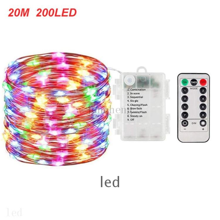 24 Keys Remote Control City Landscape Decoration 10 Meters 100 LEDs Cooper Wire Remote Christmas Lights Led String Light