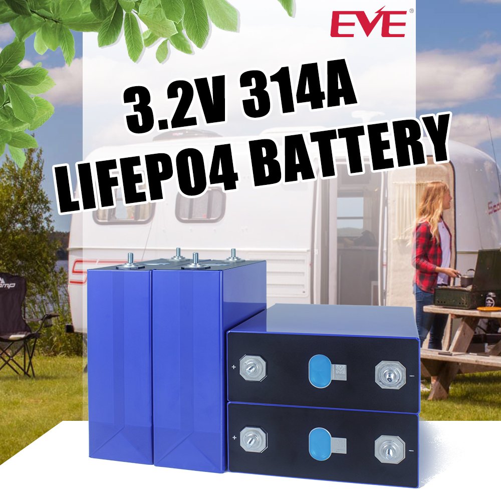 EVE MB31 Lifepo4 Batteries 3.2v 314AH for Free Shipping High Cycle Cells 3.2v 314ah Lifepo4 Battery Cell for Engine Starting