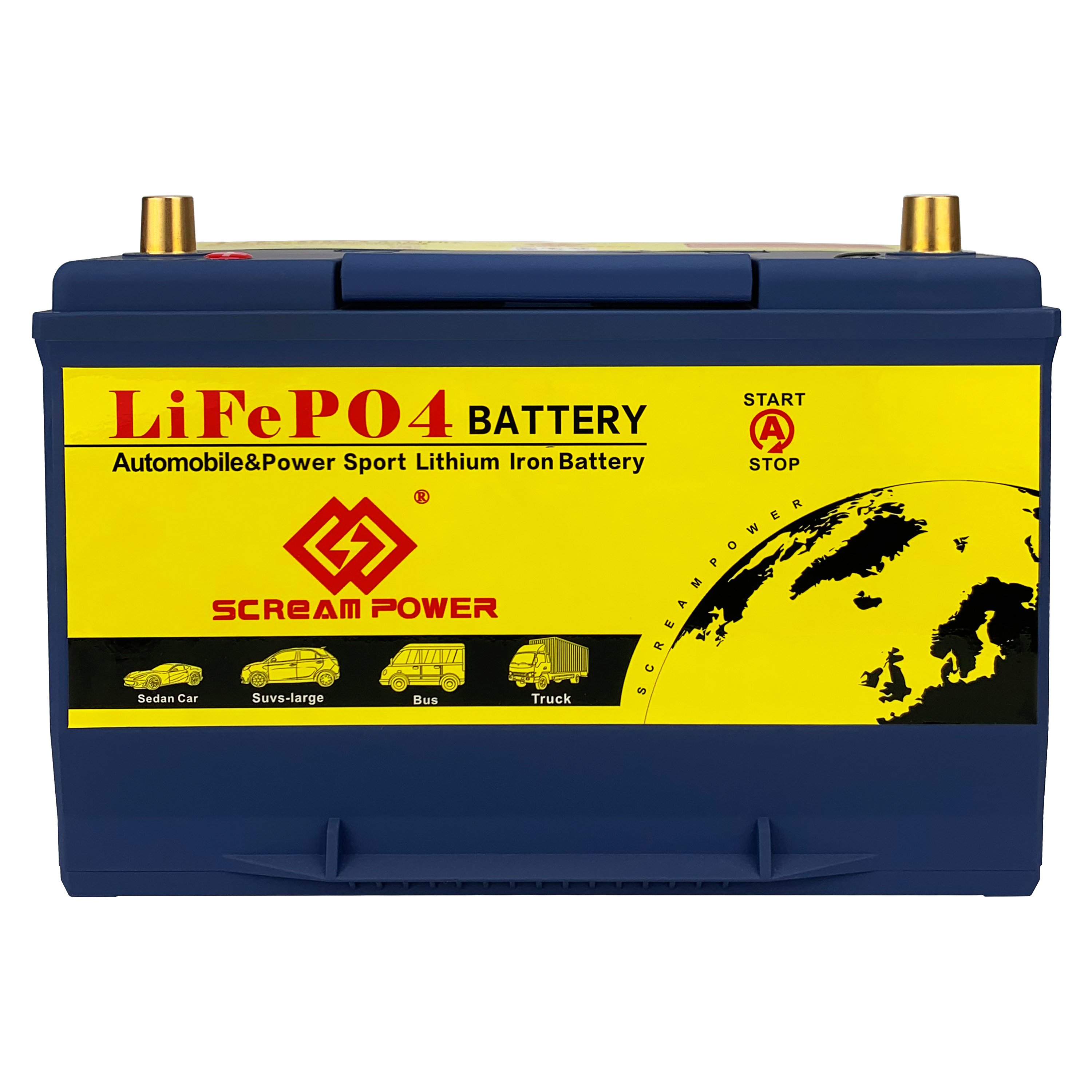 12V 1600CCA LiFePo4 Automotive Car Battery Auto Battery LiFePO4 Lithium Phosphate Ion Battery