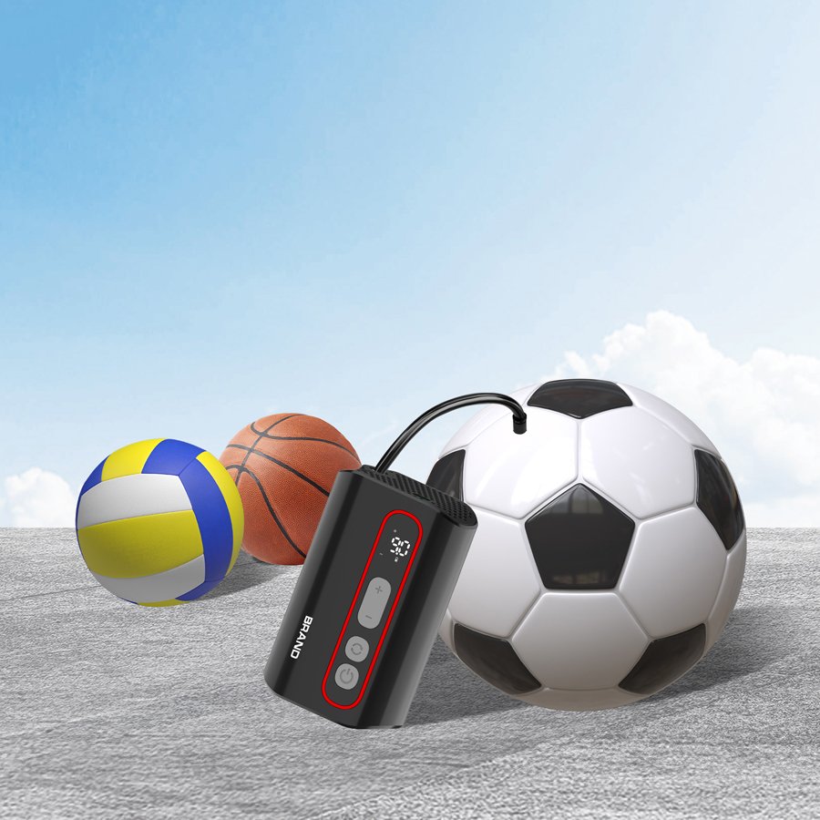 Efficient Portable Digital Electric Air Pump Wireless Tire Inflator for Bicycle Car and Ball With Customizable Pressure Settings