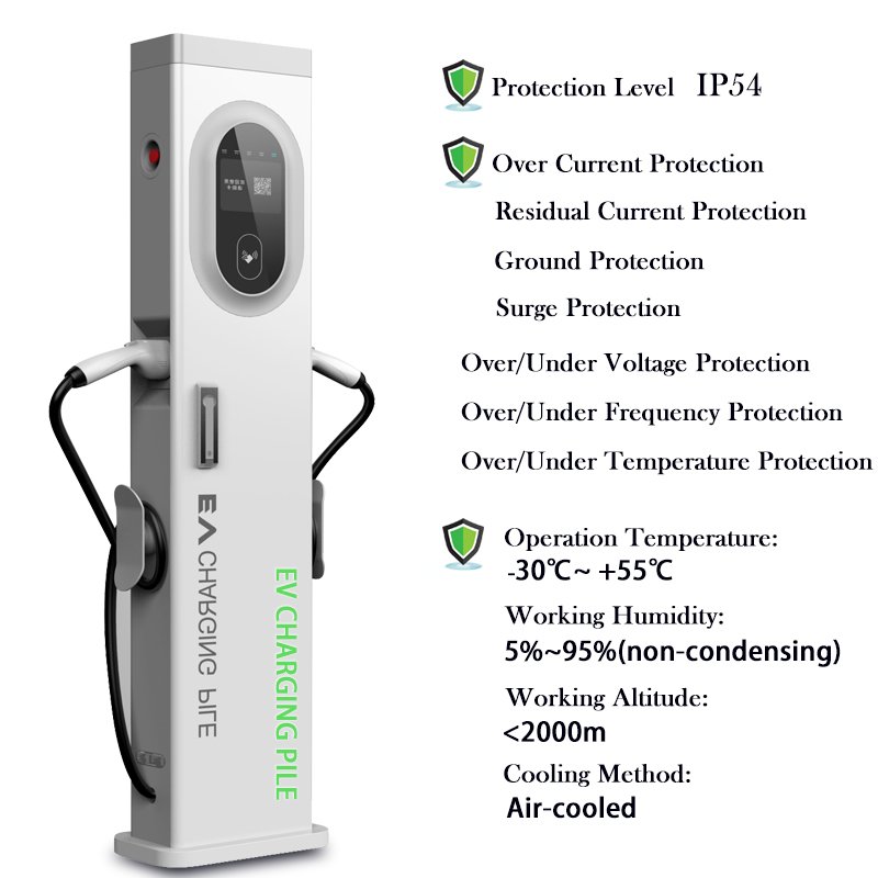 Wholesales Floor Mounted Type 2 Gbt Chademo Commercial 7kw 11kw 14kw 44kw Ac 22 Kw Ev Car Charger With Load Balance