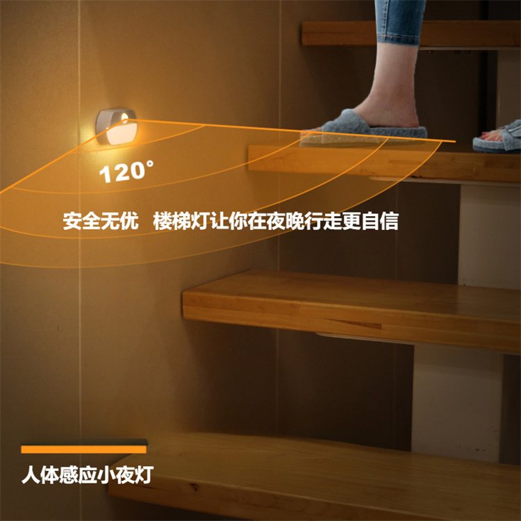 3 Modes (Auto/On/Off) Energy Saving Motion Sensor EU/US Plug in Socket LED Night Light