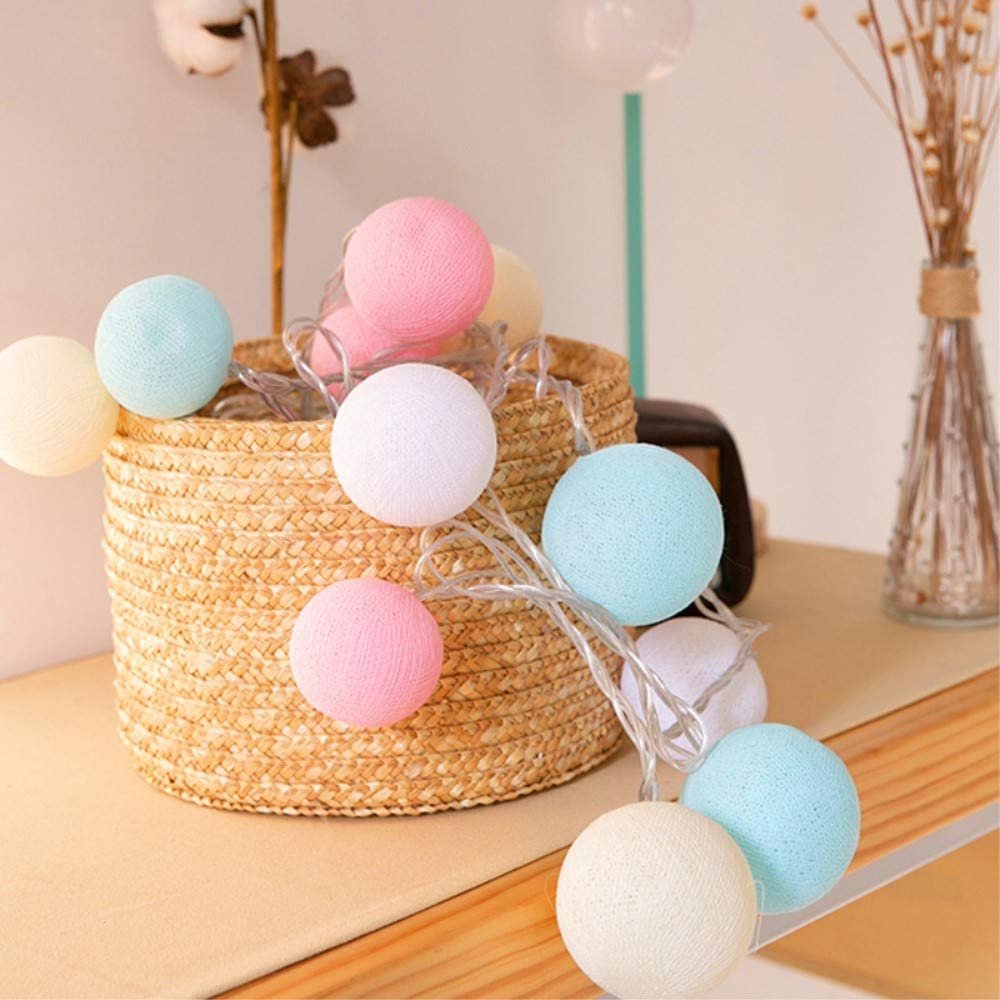 Dropshipping Romantic Wedding Light with Cotton Ball Garland Custom for Back Drop Birthday Party Event Wedding Decoration