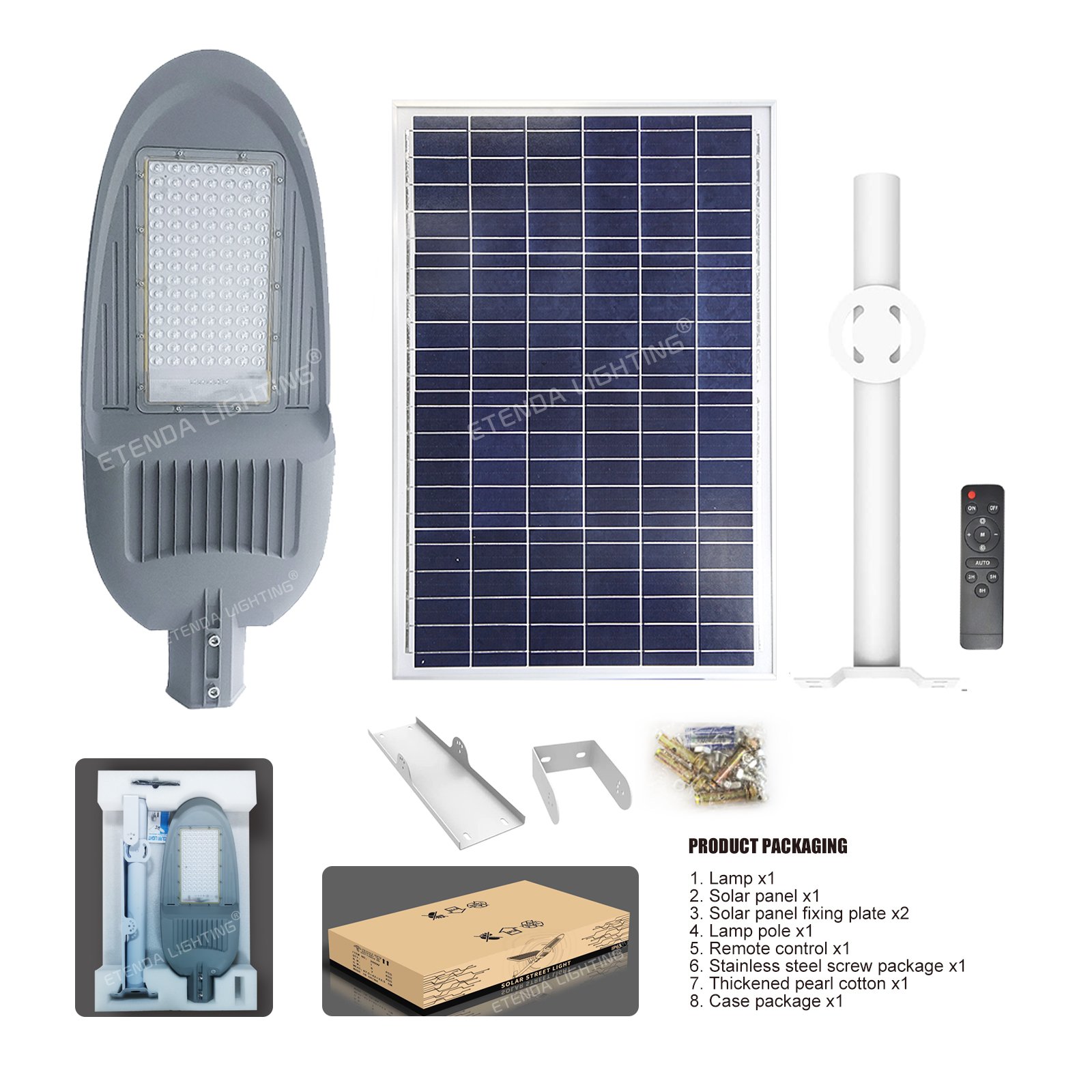 3 Years Warranty Warm White Solar Energy Street Light Solar Light with Lithium Battery