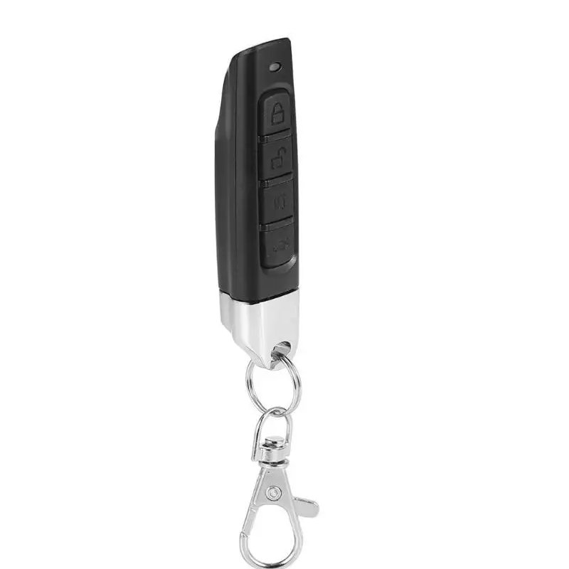 433MHz Auto Pair Duplicator Remote 4 Buttons Garage Gate Door Wireless Remote Control with Key Ring