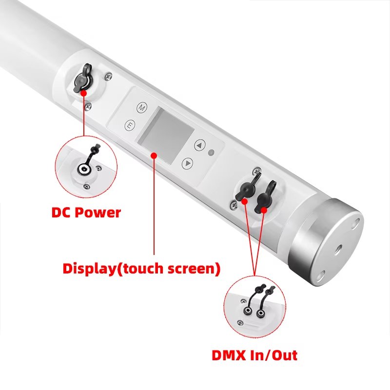 Stage Effect Lights Waterproof Battery LED Tube Light 128*0.25W RGBW with Wireless+Remote+DMX Control for DJ Wedding