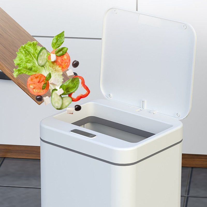 FF2185 Motion Sensor Automatic Touchless Garbage Can Auto Plastic Waste Basket Home Touchless Smart Trash Can