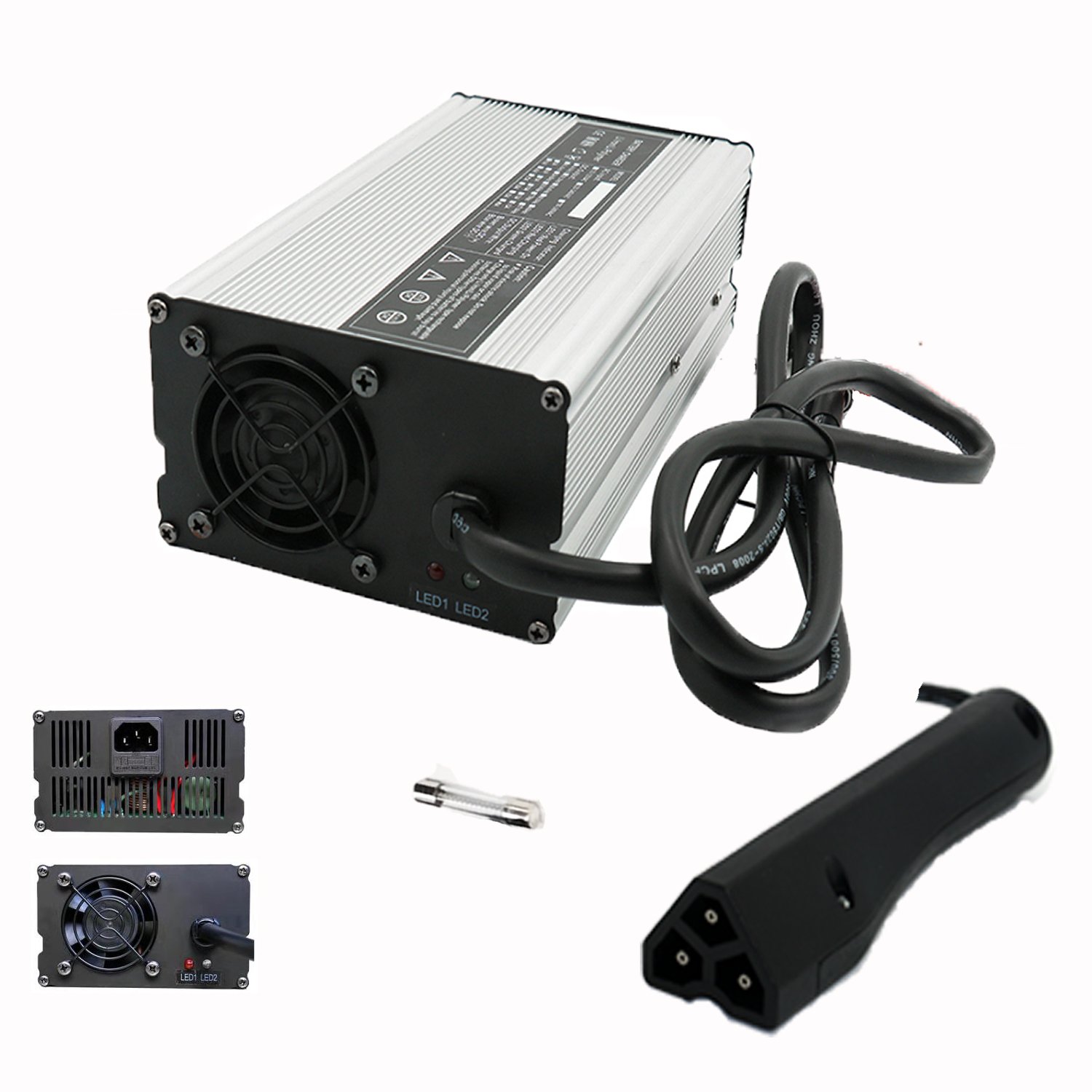 58.8V14A Lithium Ion Charger for 52V 4s 14A Electric Vehicle Battery Charging With Fan
