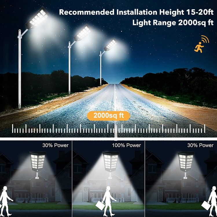 China Factory Custom Adjustable Waterproof Ip65 Solor Lights Outdoor Led Road Light 600W 800W All in One Solar Streetlights