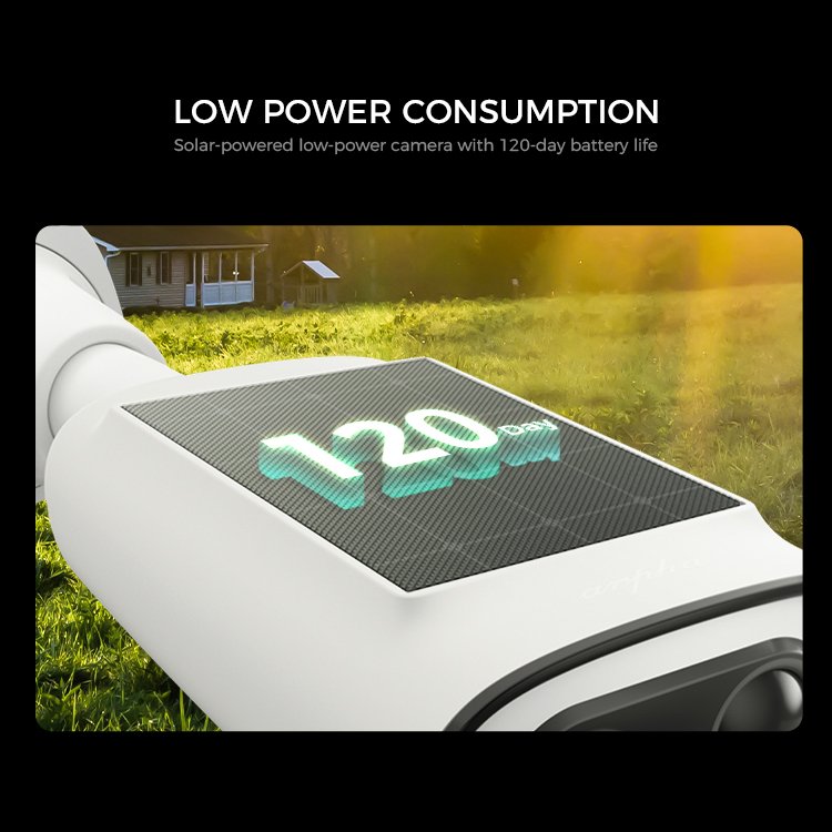 Arpha K06 Battery Powered Wireless Wifi Alexa Google Assistant IP65 Waterproof Security Solar Camera