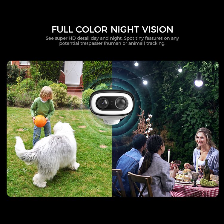 Arpha K06 Battery Powered Wireless Wifi Alexa Google Assistant IP65 Waterproof Security Solar Camera