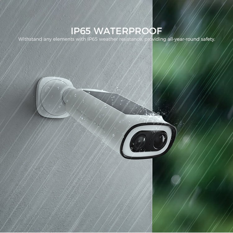 Arpha K06 Battery Powered Wireless Wifi Alexa Google Assistant IP65 Waterproof Security Solar Camera