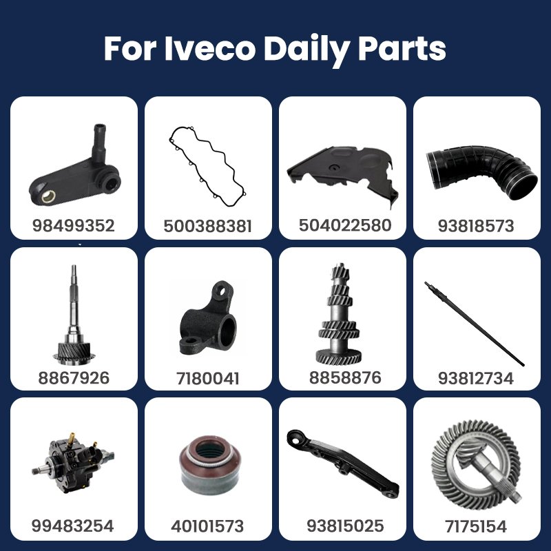Van Truck Parts for Iveco Daily Spare Parts Seat Body Engine Brake Filter Starter Lamp Shock Absorber Parts