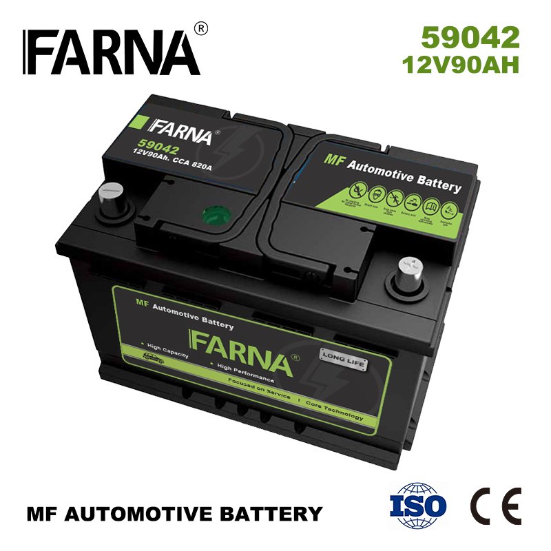 12V 80ah-84ah MF Lead Acid Battery DIN Standard Car Battery 59042 DIN90 for European Vehicles Auto Batteries