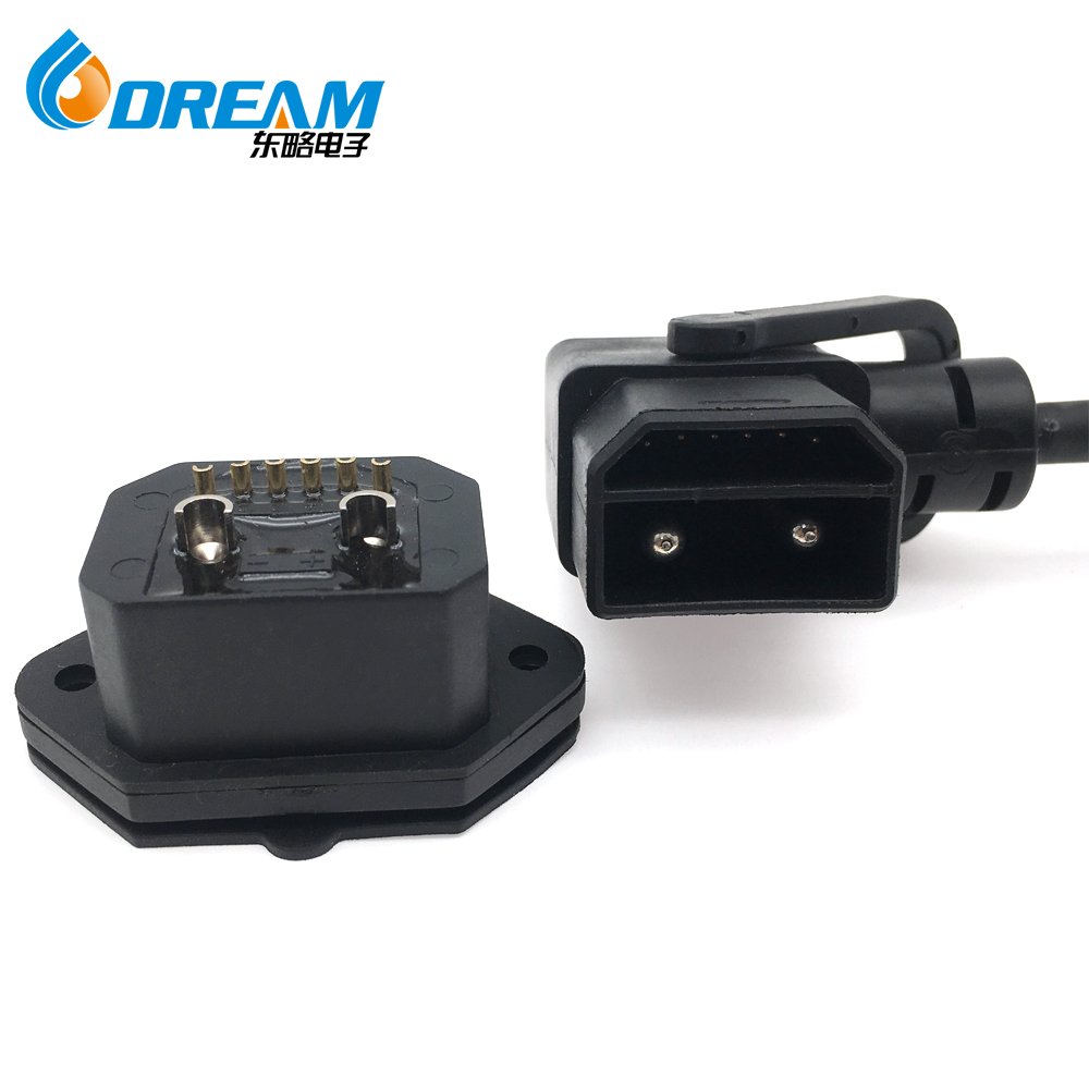 2+4 2+6 Pin D-Tap DTAP Connector Plug Electric Bike Charger Cot Battery Charger Socket Male Female Connector