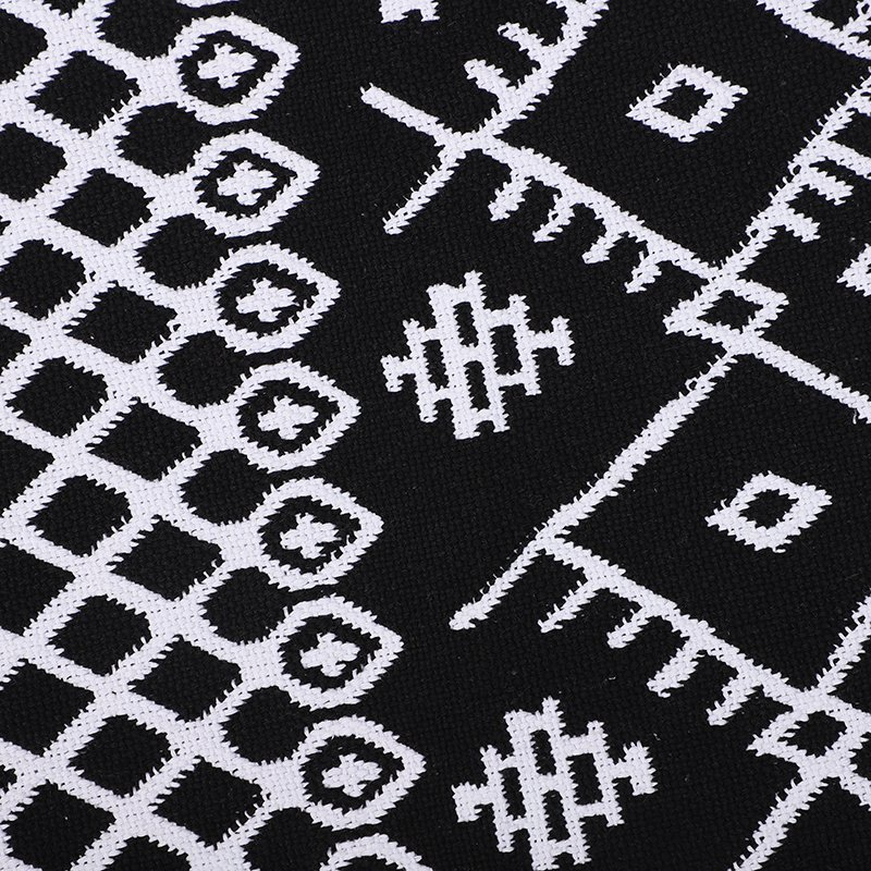 Wholesale Price Muslim Prayer Mat Prayer Mat Muslim Prayer Rug Tilla Print Black and White Alternating Woven Rugs