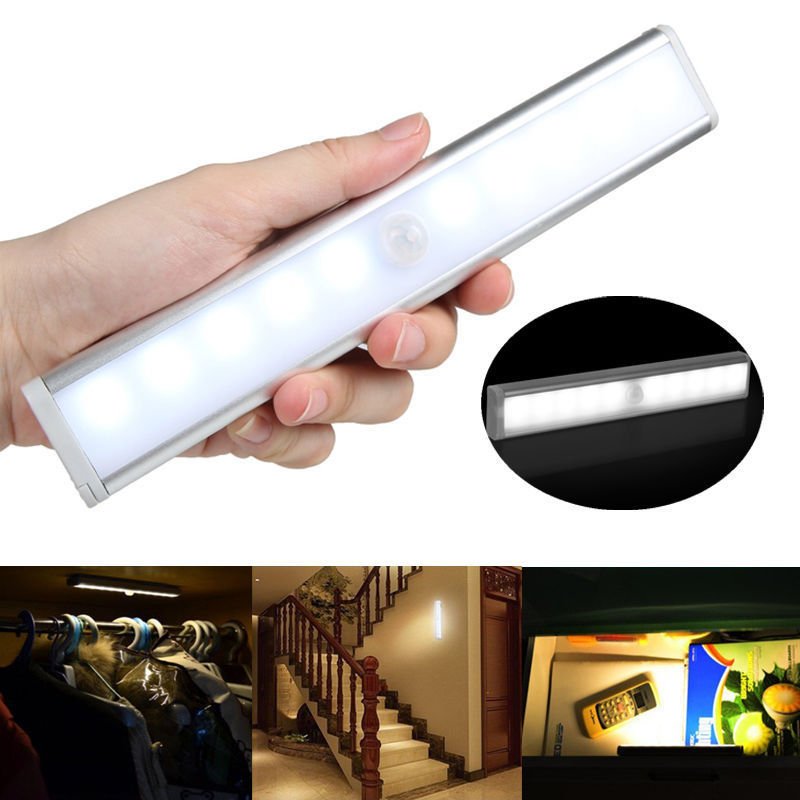 Cabinet Lighting 10 Led Motion Sensor Aluminum Closet Boot Trunk Light infared induction auto sensor