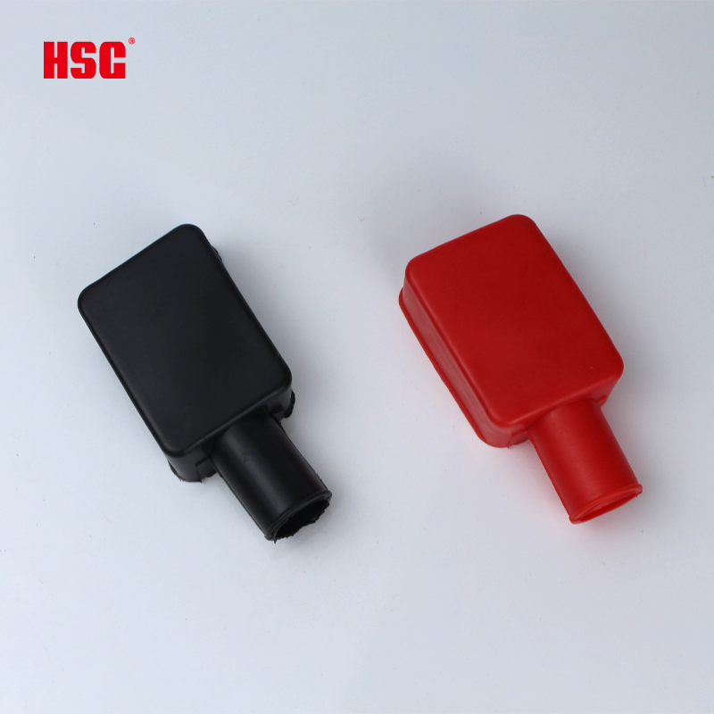 Hot Red Black Soft Rubber Positive Negative Terminal Protector Battery Terminal Cover for Car Marine Top Post Clamp