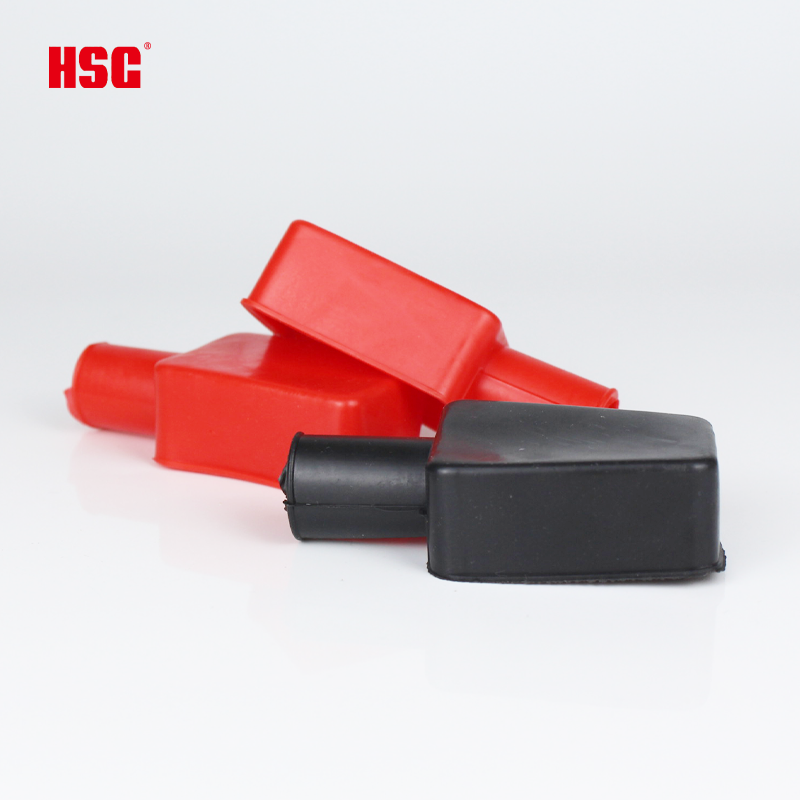 Hot Red Black Soft Rubber Positive Negative Terminal Protector Battery Terminal Cover for Car Marine Top Post Clamp